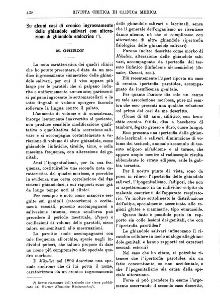 Rivista critica di clinica medica