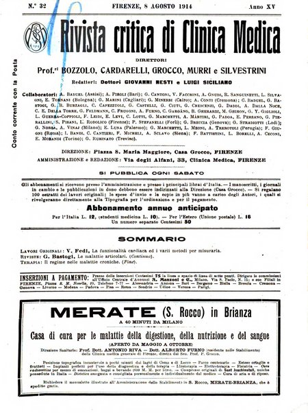 Rivista critica di clinica medica