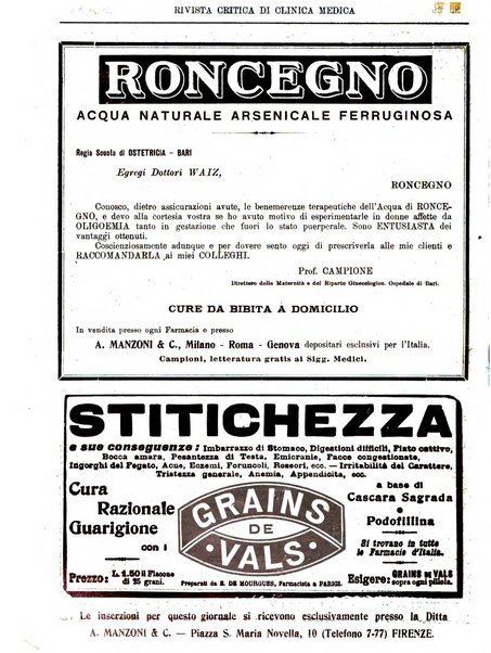 Rivista critica di clinica medica