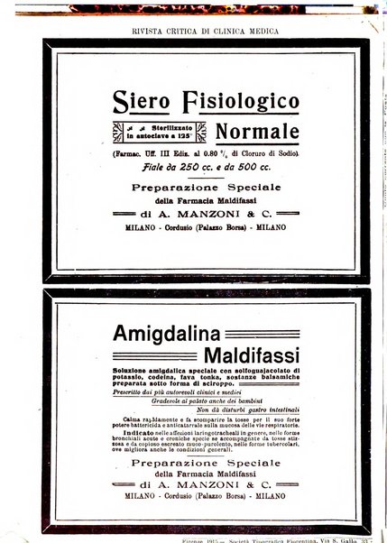 Rivista critica di clinica medica