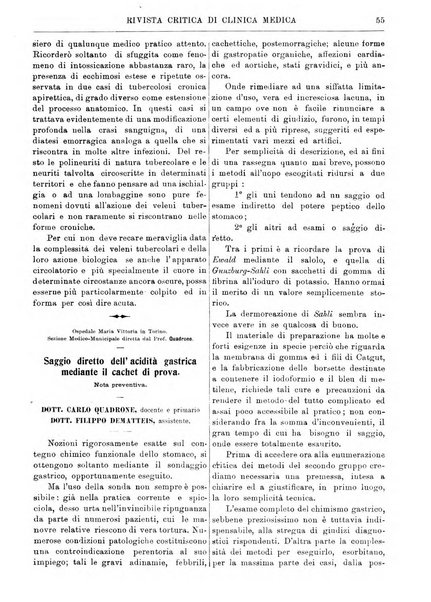 Rivista critica di clinica medica