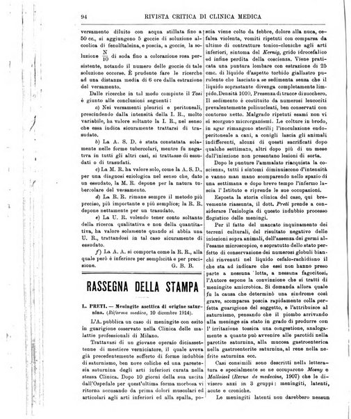 Rivista critica di clinica medica