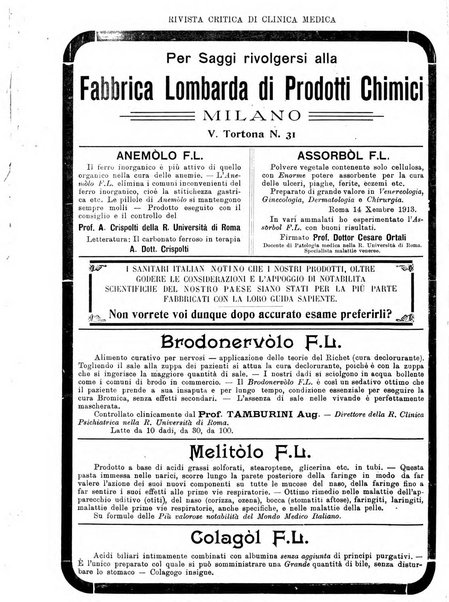 Rivista critica di clinica medica