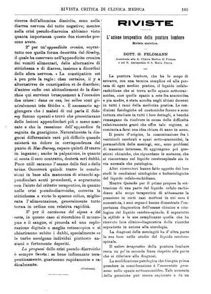 Rivista critica di clinica medica