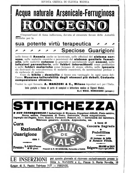 Rivista critica di clinica medica