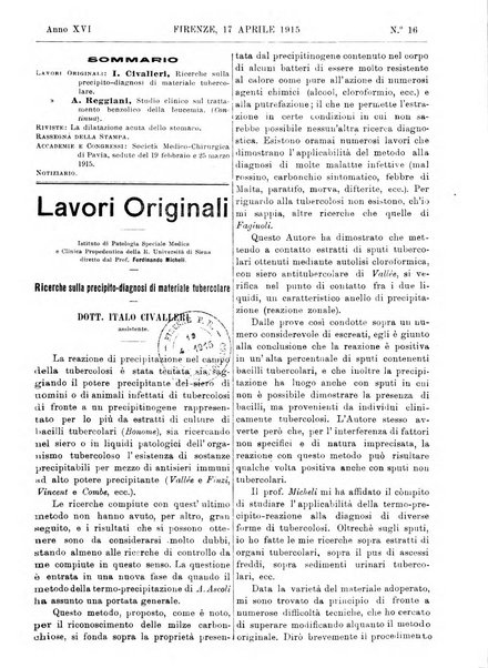 Rivista critica di clinica medica