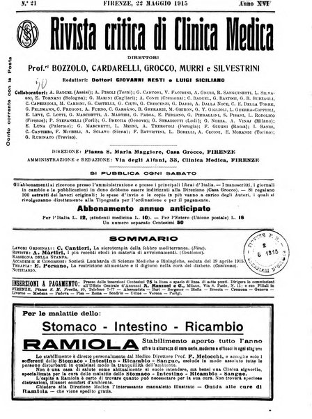 Rivista critica di clinica medica