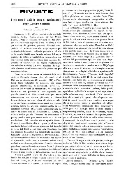 Rivista critica di clinica medica