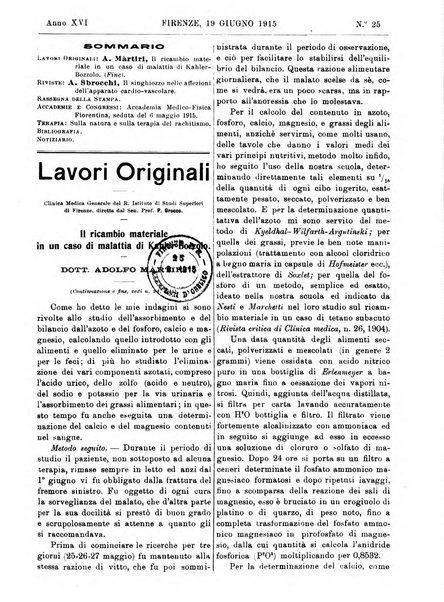 Rivista critica di clinica medica