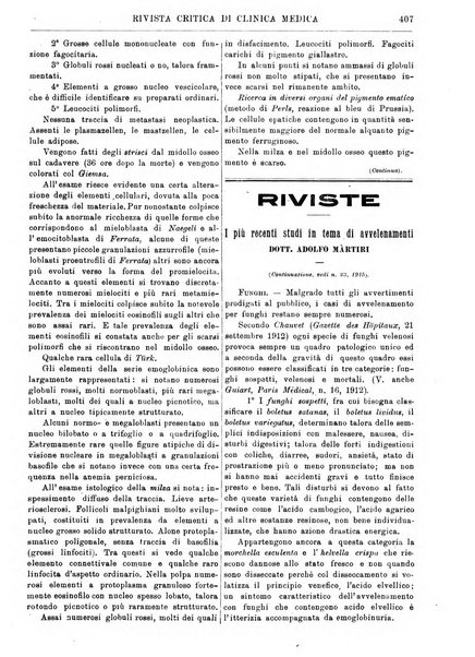 Rivista critica di clinica medica