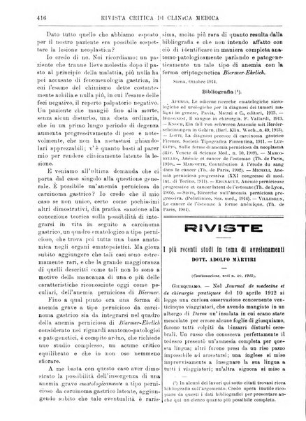 Rivista critica di clinica medica