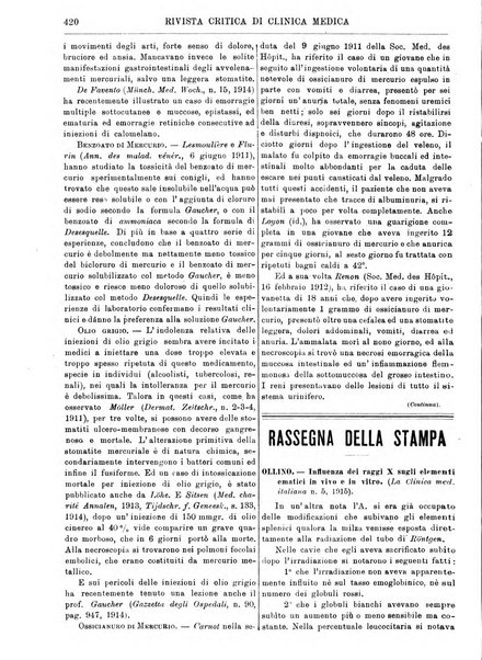 Rivista critica di clinica medica