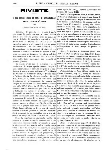 Rivista critica di clinica medica