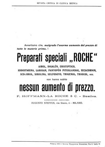 Rivista critica di clinica medica