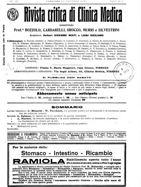 Rivista critica di clinica medica