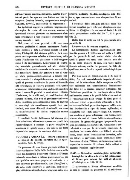 Rivista critica di clinica medica