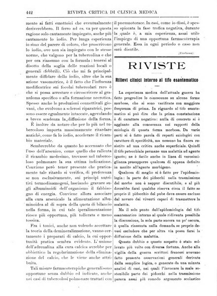 Rivista critica di clinica medica