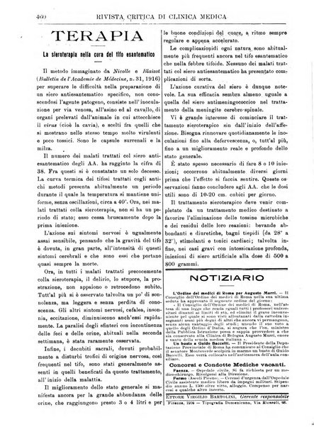 Rivista critica di clinica medica