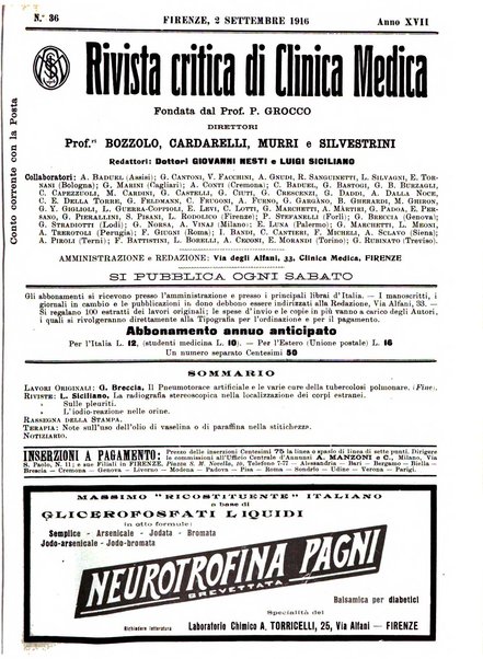 Rivista critica di clinica medica