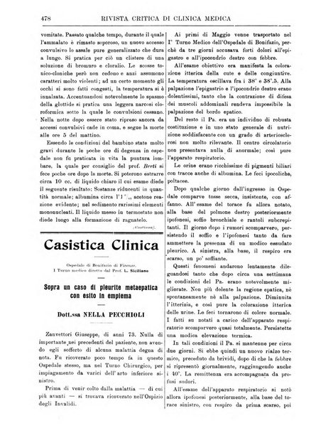 Rivista critica di clinica medica