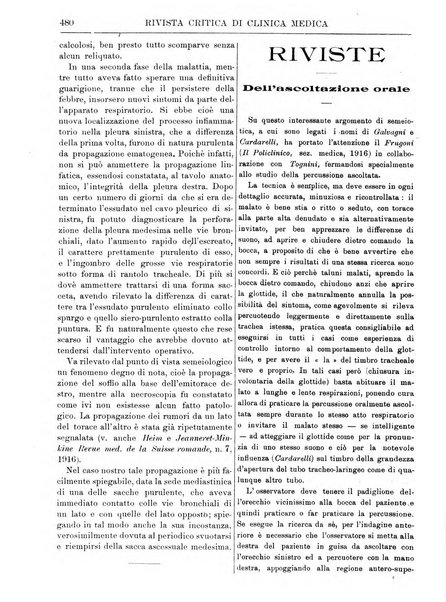 Rivista critica di clinica medica