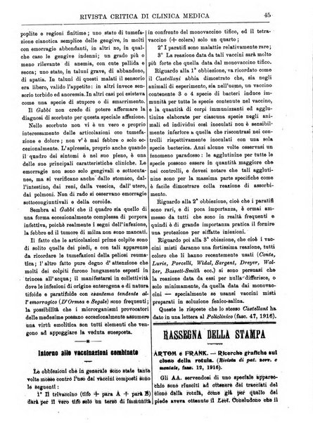 Rivista critica di clinica medica