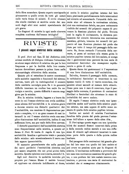 Rivista critica di clinica medica