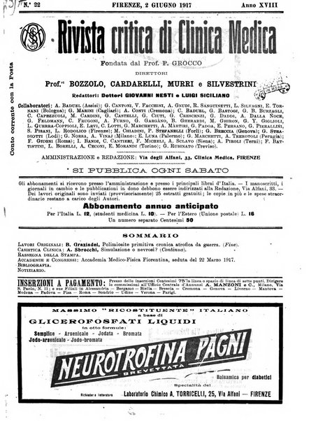 Rivista critica di clinica medica