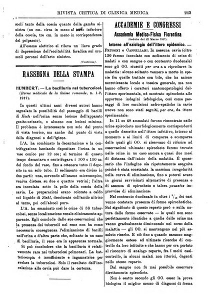 Rivista critica di clinica medica