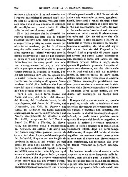 Rivista critica di clinica medica