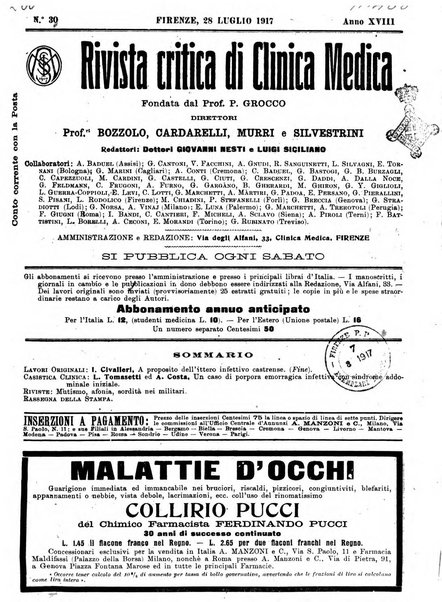 Rivista critica di clinica medica