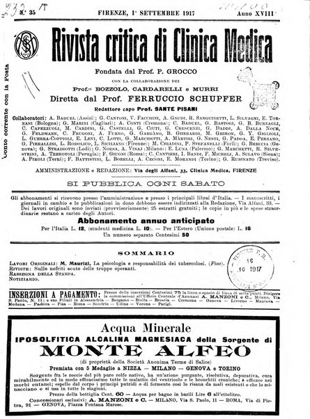 Rivista critica di clinica medica