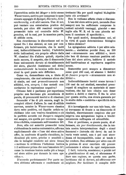 Rivista critica di clinica medica