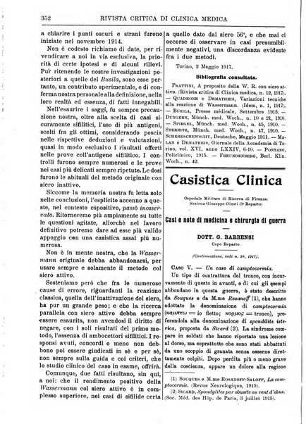 Rivista critica di clinica medica