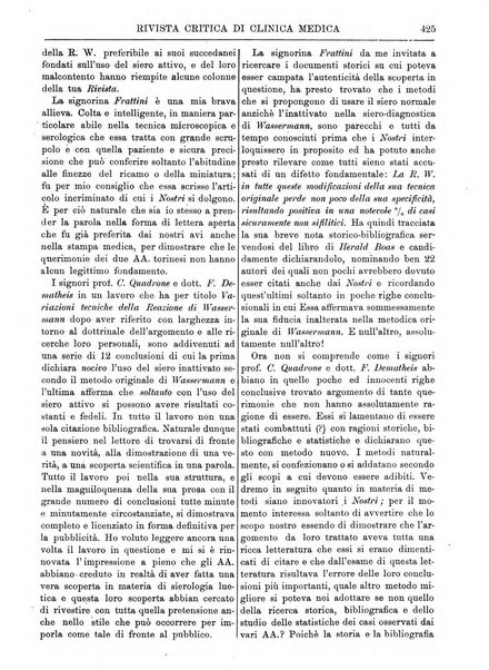 Rivista critica di clinica medica