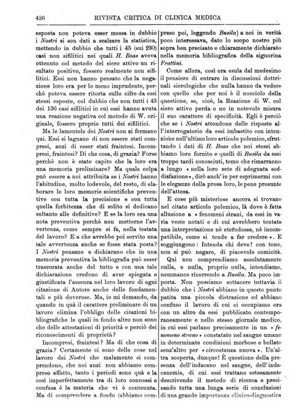 Rivista critica di clinica medica