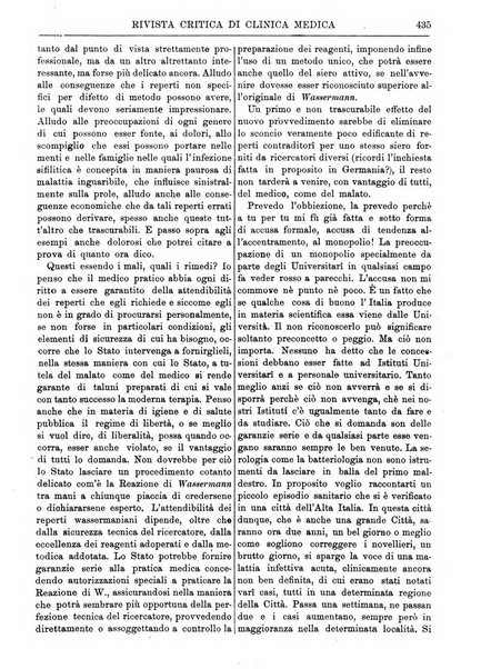 Rivista critica di clinica medica