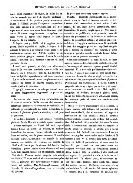 Rivista critica di clinica medica