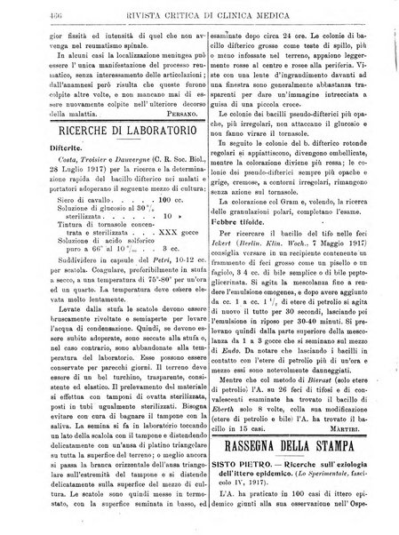 Rivista critica di clinica medica