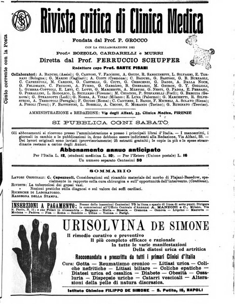 Rivista critica di clinica medica