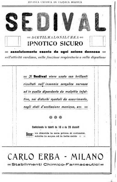 Rivista critica di clinica medica