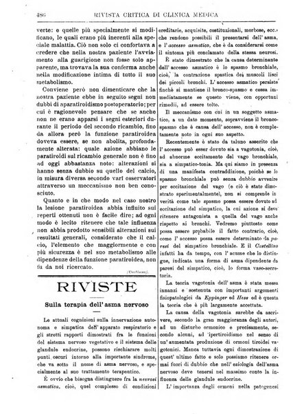 Rivista critica di clinica medica