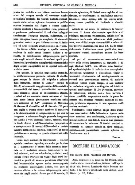 Rivista critica di clinica medica