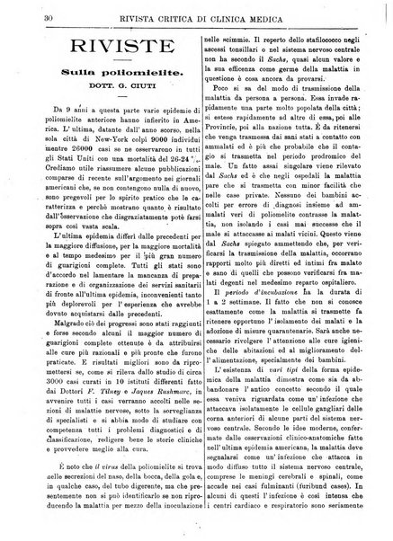 Rivista critica di clinica medica