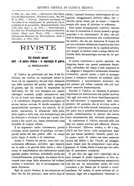 Rivista critica di clinica medica