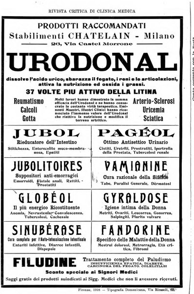 Rivista critica di clinica medica