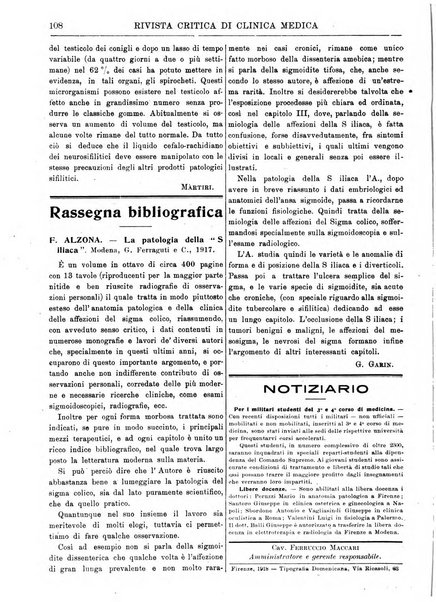 Rivista critica di clinica medica