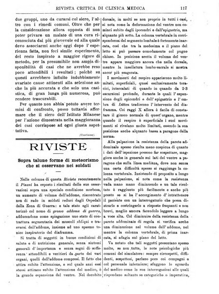 Rivista critica di clinica medica