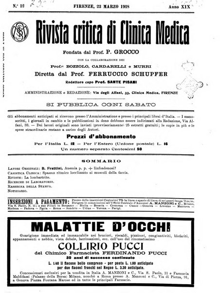 Rivista critica di clinica medica