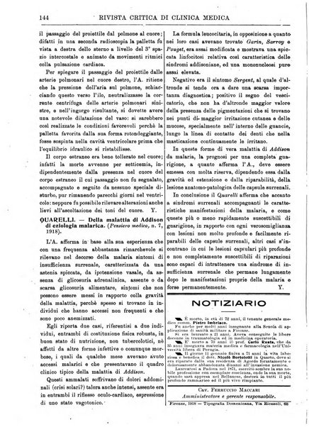 Rivista critica di clinica medica